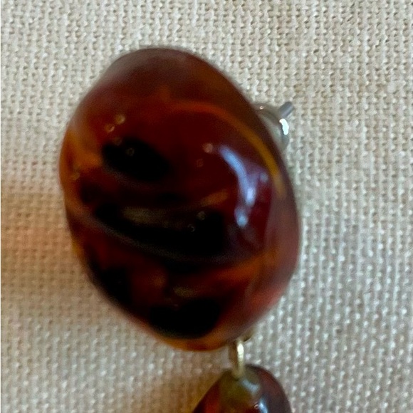 Tortoise Shell Earrings, Pierced - Picture 5 of 16